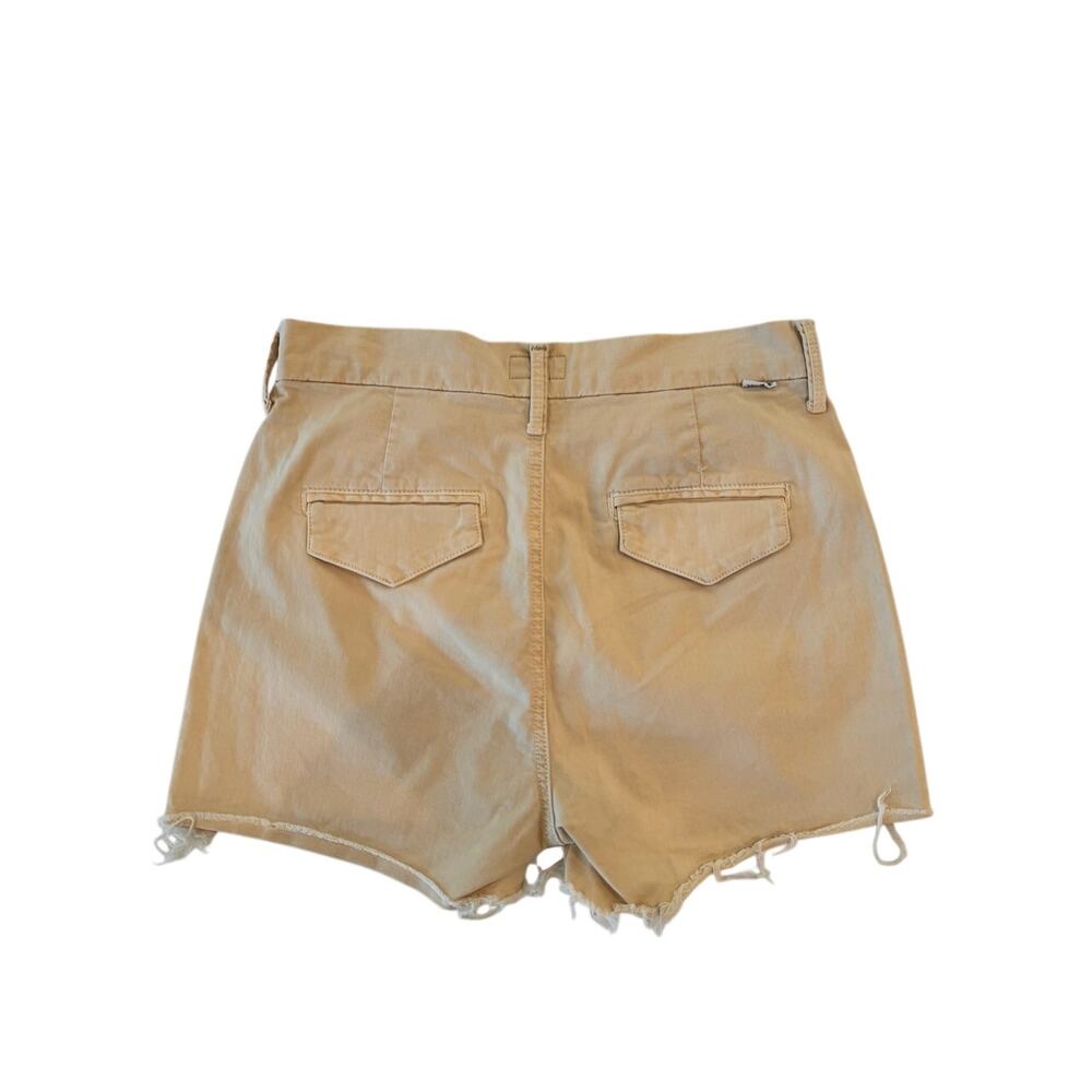 Mother The Shaker Prep Short Fray Killing Time Sesame Beige Cutoff Shorts 25 - Picture 3 of 16